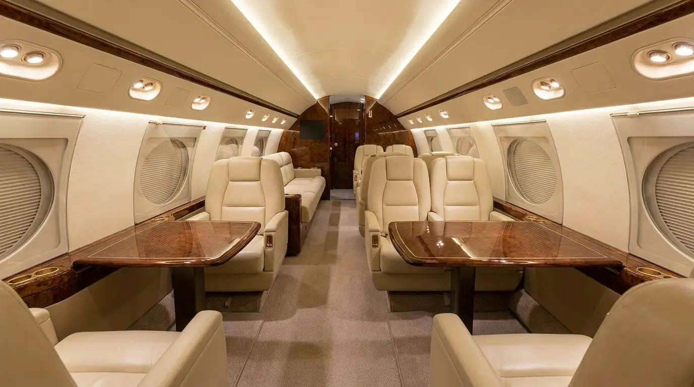 Gulfstream G500 cabin interior — representative