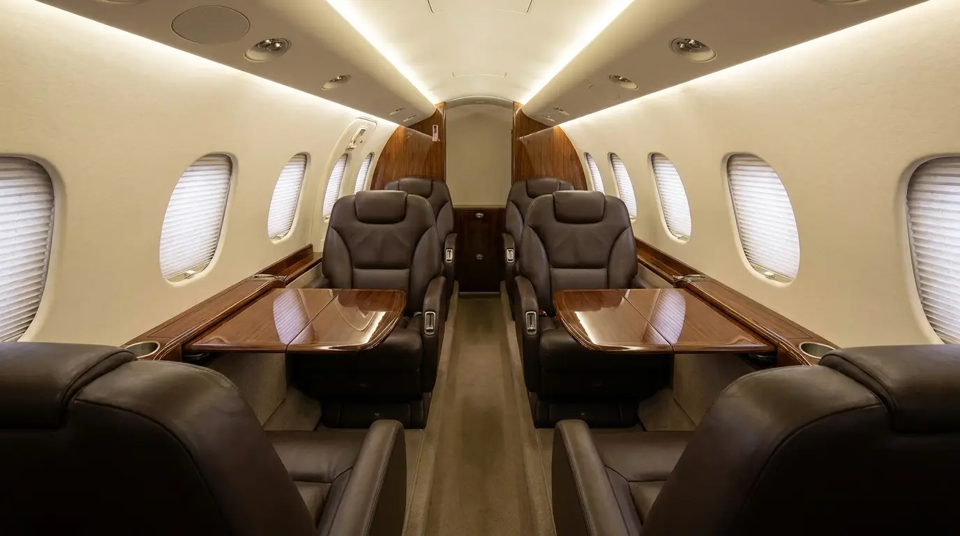 Cessna Citation CJ3 cabin interior — representative