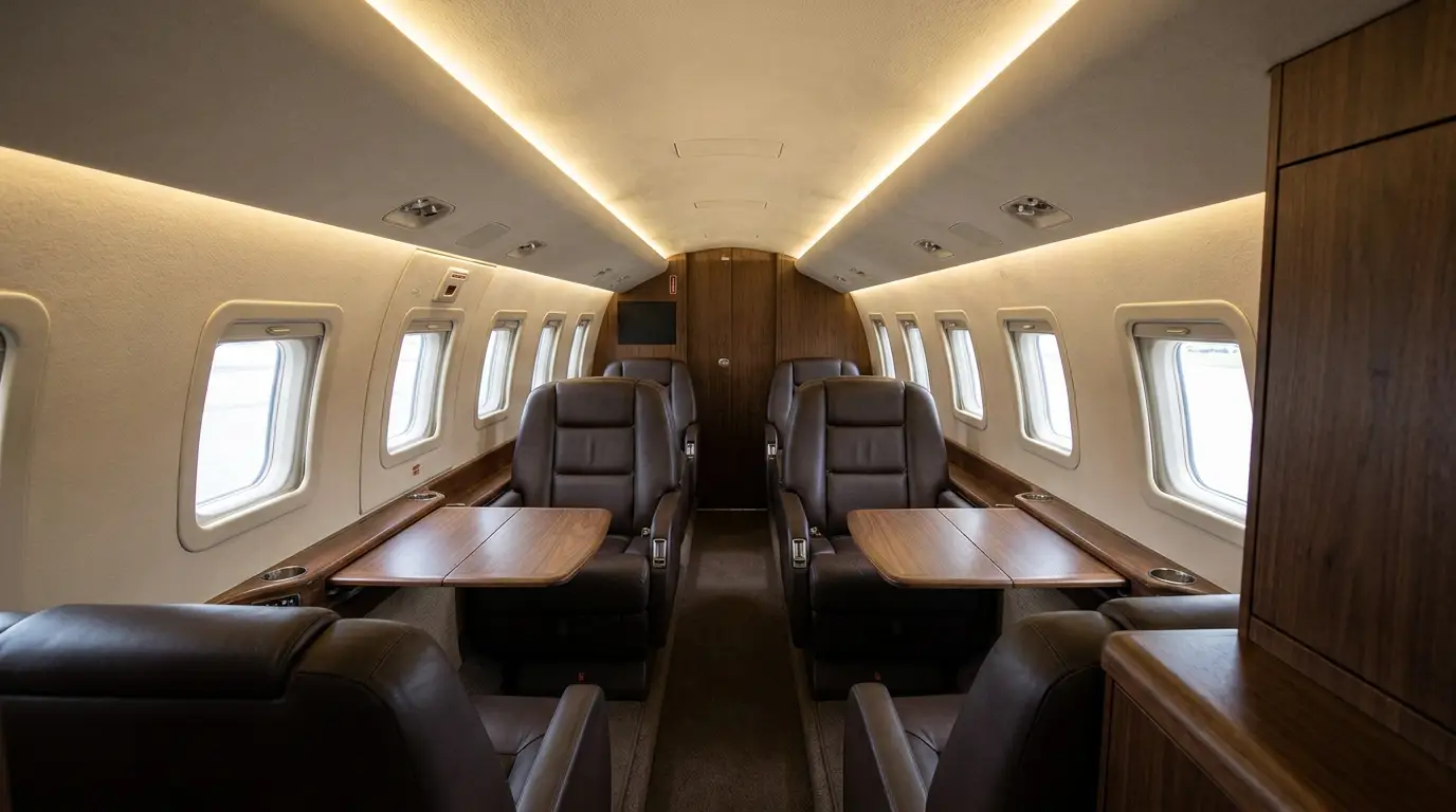 Daher TBM 960 cabin interior — representative